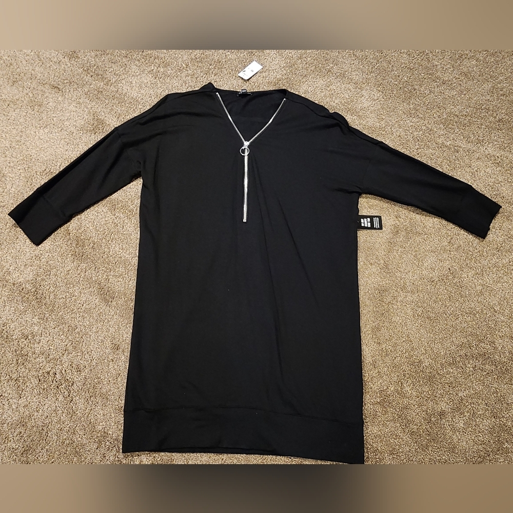 Express Black Zip Up Dress